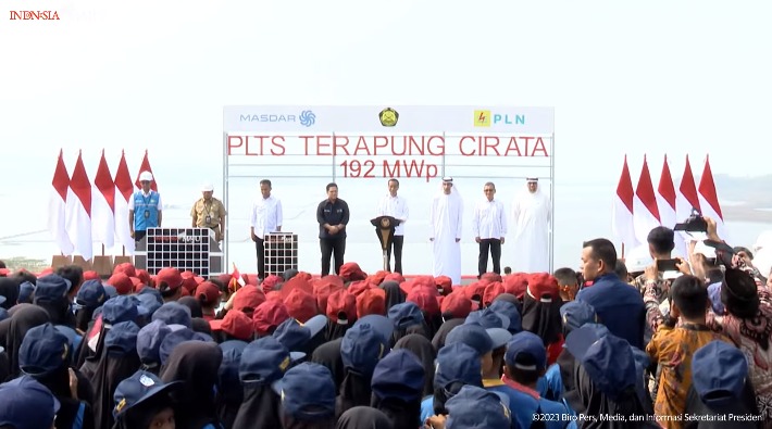 Resmikan PLTS Terapung Cirata, Presiden: Terbesar Asia Tenggara, Ketiga Dunia