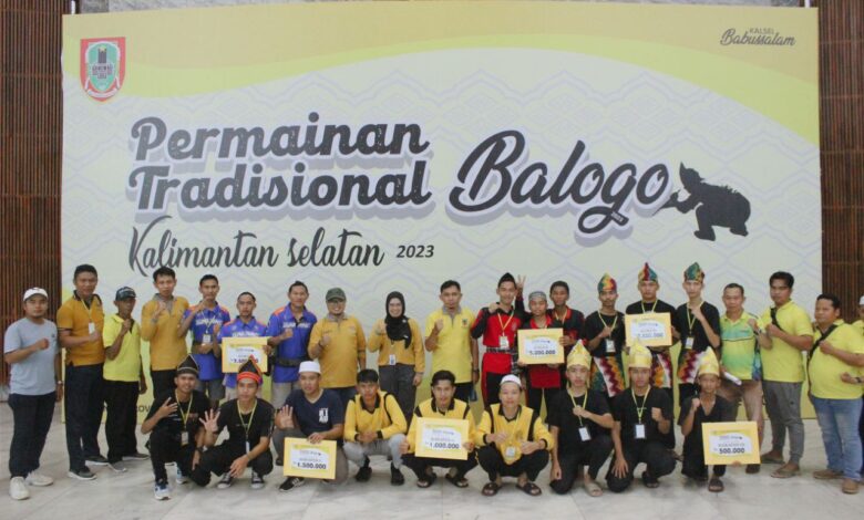 Kabupaten Tapin Berhasil Mendapatkan Juara Pertama Festival Permainan Tradisional Balogo 2023