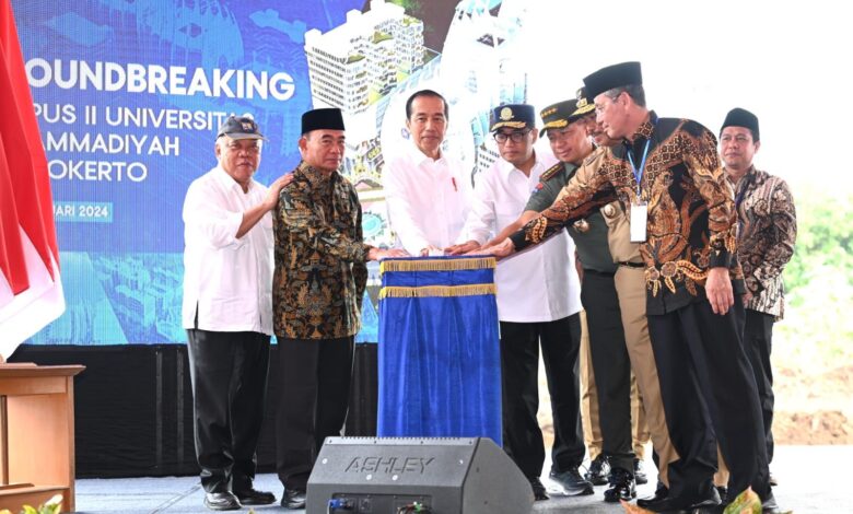 Presiden Jokowi Groundbreaking Kampus II Universitas Muhammadiyah Purwokerto