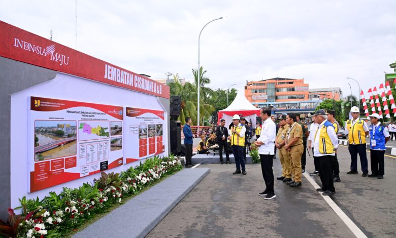 Presiden Jokowi Resmikan Tiga Jembatan Pengganti Jembatan Callender Hamilton di Provinsi Banten