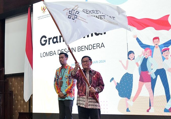 Sekretaris Kabinet Umumkan Pemenang Lomba Desain Bendera Setkab