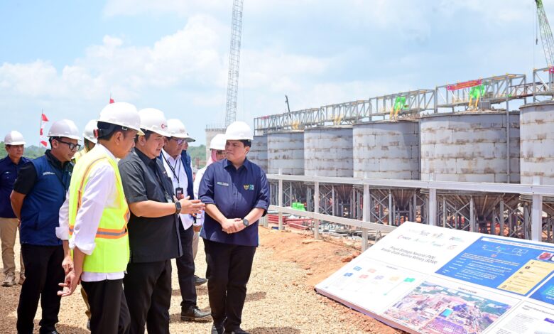 Presiden Jokowi Tinjau Proyek Hilirisasi di Smelter Grade Alumina Refinery Mempawah