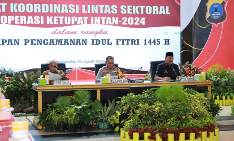 Pemprov Kalsel dan Forkopimda Gelar Rakor Lintas Sektoral Pengamanan Hari Raya Idulfitri 1445 H