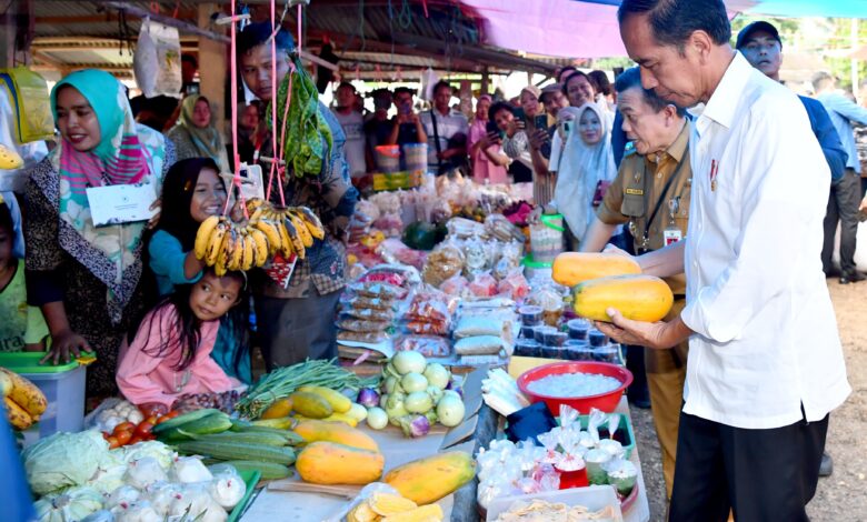 Kunjungi Pasar Tanjung Bungur, Presiden: Harga Semuanya Baik