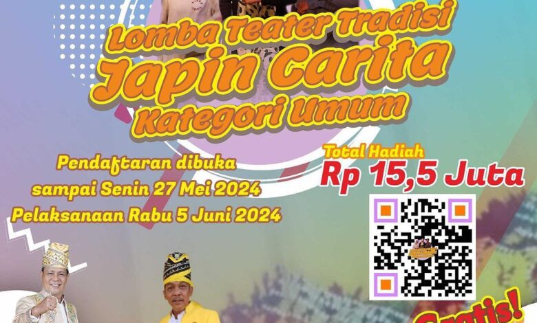 Angkat Kesenian Banjar, Pemprov Kalsel Buka Pendaftaran Lomba Japin Carita